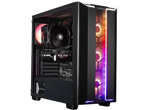 PC gaming | CAPTIVA Ultimate Gaming R90-664, AMD Ryzen 7 9800X3D, 8 Núcleos, 32 GB RAM, 2 TB SSD, GeForce RTX™ 5090, FreeDOS (Sin sistema operativo), Negro