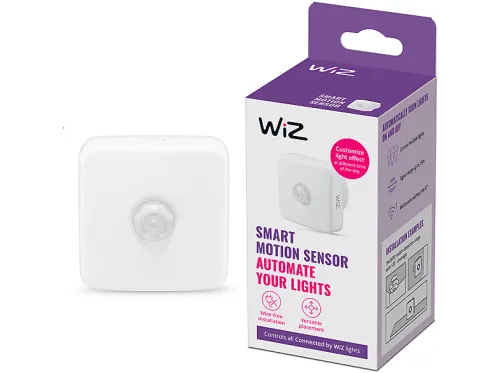Sensor de movimiento | WIZ SENSOR DE MOVIMIENTO WIFI Y BT, 2024, Control por voz, Bluetooth, Blanco