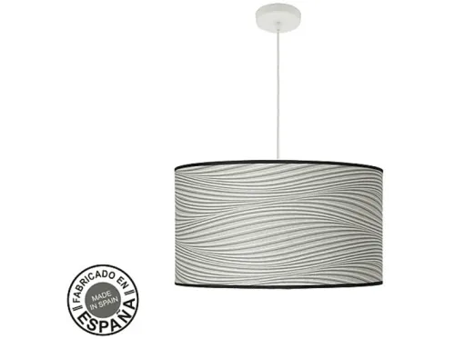Lámpara colgante | MODA FABRILAMP, Blanco/surco gris