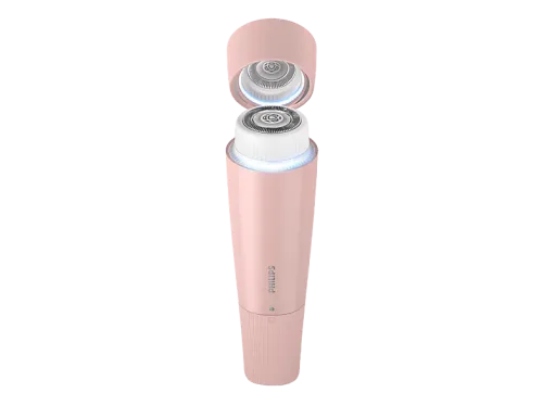 Rasuradora | Philips 5000 series BRR454/00 , Depiladora facial, Espejo y luz LED, Piel suave, Compacta y portátil, Cuchillas Autoafilables