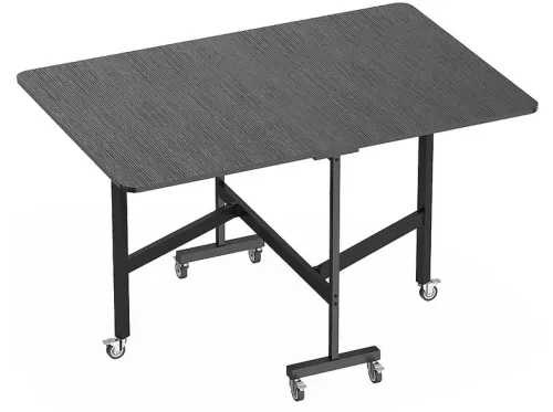 Mesa de comedor | HOMCOM 83A-049V81BK, Melamina de Madera, Acero, 80 cm x 120 cm, Negro