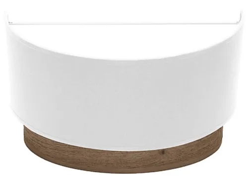 Aplique de pared exterior | TATIANA FABRILAMP, Blanco/Madera Oscura