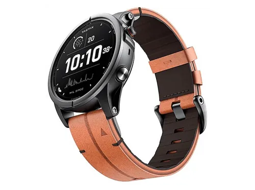 Correa de reloj | Correa de cuero de 26mm para Garmin Fenix 8/7X/6X/5X INF, Negro