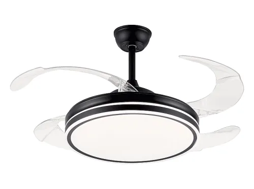 Ventilador de techo con luz LED | PURLINE CEILY BRISE B, 6 velocidades, Negro