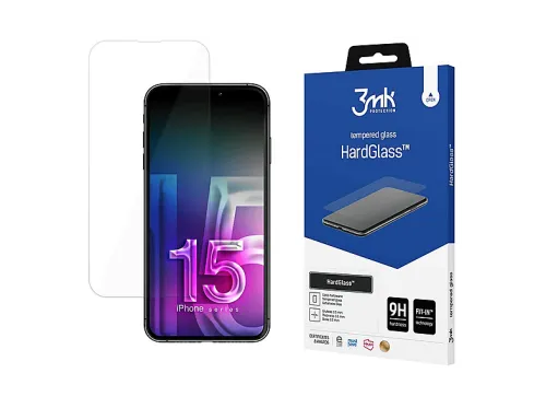 Protector pantalla móvil | Apple iPhone 15 Pro Max - 3mk HardGlass 3MK, Apple, Apple iPhone 15 Pro Max, Cristal templado