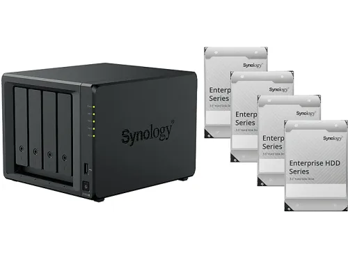 Servidor NAS | DS925+ (8GB RAM) con 4x 12TB HAT Enterprise total: SYNOLOGY, HDD, 12 TB negro