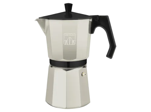 Cafetera tradicional | Cecotec Cumbia Mokclassic 900 , 550 ml, Aluminio con capacidad para 9 tazas de café, Apta para todo tipo de cocinas, Beige
