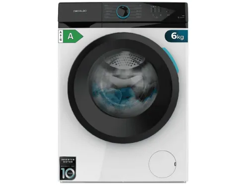Lavadora carga frontal | CECOTEC Bolero DressCode 6110 Inverter, 6 kg, Blanco