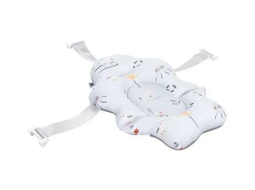 Bañera para bebés | Cojín de baño Nubo KIKKA BOO, azul blanco