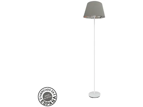 Lámpara de pie | TUNEZ FABRILAMP, Blanco/Topo-Estampado