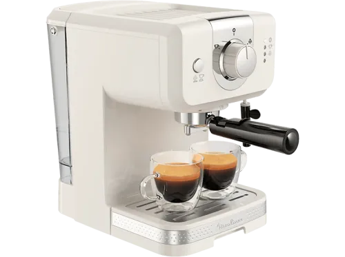 Cafetera express | MOULINEX XP330A ESP STEAM & PUMP OPIO SOLEIL EU, 15 bar, 240 V, 0 ml, 2 tazas, Blanco