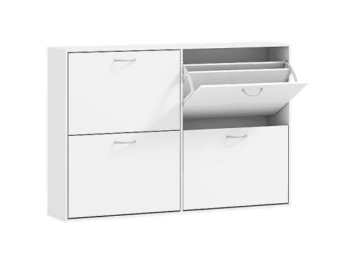 Zapatero | HOMCOM 837-004WT, , 24 cm x 81 cm x 120 cm, Blanco