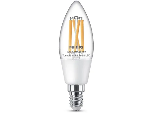 Bombilla inteligente | PHILIPS 37206100, Casquillo E14, Regulador de intensidad, Blanco