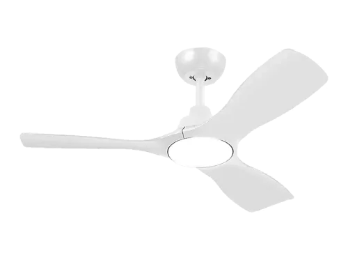 Ventilador de techo con luz | Philips Olas, 30 W, 6 Velocidades, 106 cm, 2650 lúmenes regulables, Mando a distancia, Blanco