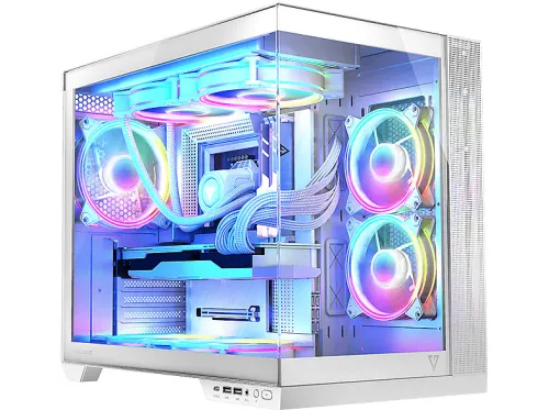Caja de PC | Volcano Panorama APEX ARGB 7F MIDI - Material de vidrio templado y acero MODECOM, Negro