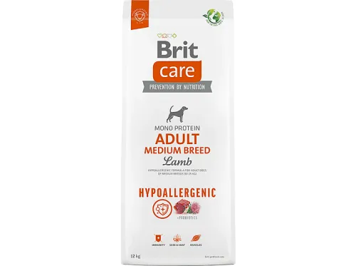 Pienso para perros | BRIT Brit Care Hipoalergénico Adulto Mediano Cordero 12kg, 12 kg, para Perro
