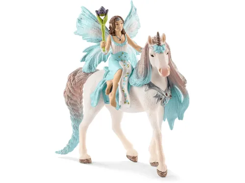 Figura coleccionable | SCHLEICH Eyela con unicornio de princesa, Multicolor