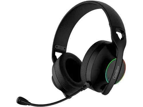 Auriculares gaming | WB01 COOLBOX, Circumaurales, Bluetooth, Negro