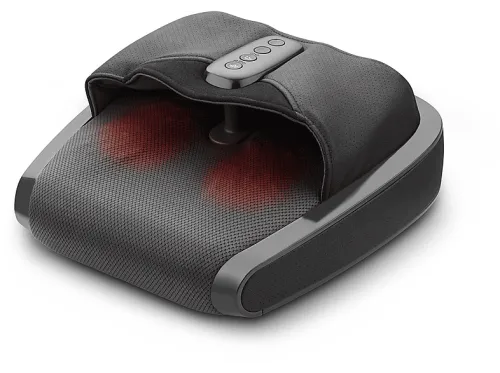 Masajeador de pies | MEDISANA FM 900, Masaje 2 en 1, Apagado automático, Función de calor relajante, para Piernas, con Función calor, Negro
