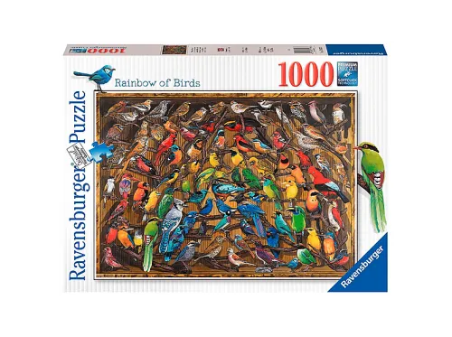 Puzzle | RAVENSBURGER Puzzle Arcoíris de Pájaros 1000 piezas, edad recomendada: 1 año(s)