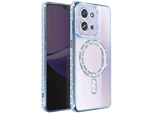Carcasa para móvil | AVIZAR DIAMAG-BL-XR15C, Compatible con Xiaomi Redmi 15C, Azul
