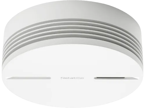 Detector de humo | Netatmo NSA-EC, Autonomía de 10 años, Alarma de Humo, Prueba Automatica, Blanco