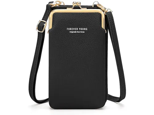 Bolso para móvil | AVIZAR ForYou Collektion, Compatible con Universale Universale, Negro