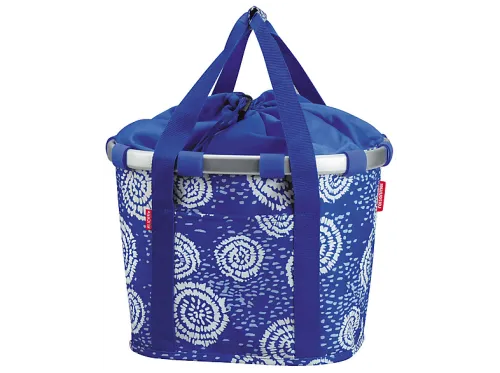 Cesta delantera | Cesta de bicicleta KLICKFIX, batik azul fuerte