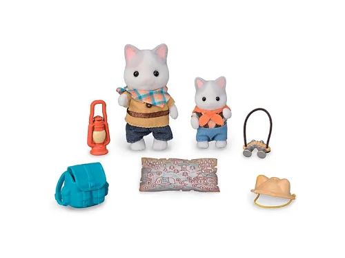 Muñeca | EPOCH GAMES Sylvanian Families Pack Exploradores Hermanos Gato Latte, 20 cm, 3 año(s), Plastico