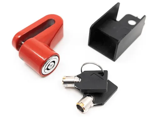 Candado para bicicleta | Candado con llave para disco EWHEEL MOBILITY, Rojo