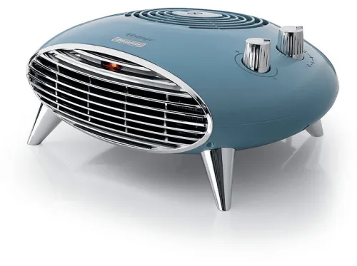 Radiador eléctrico | ARIETE 8211/05, 2000 W, 2 niveles de calor, Azul, Cromo