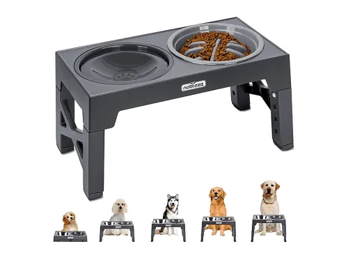 Comedero para mascotas | NOBLEZA 845217N, para Perro, Negro