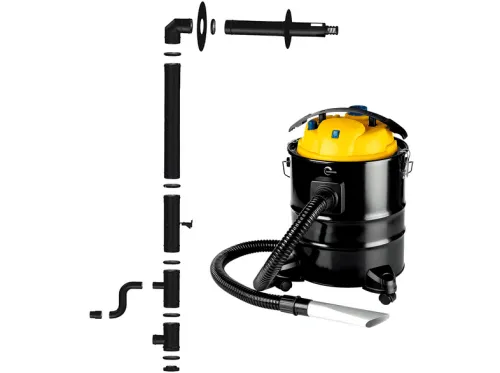 Kit de instalación de chimeneas | SANNOVER Kit de conexión Ø80/125 + aspirador de cenizas, 1200 W , negro