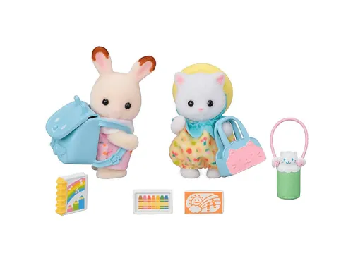 Muñeca | EPOCH GAMES Sylvanian Families Pack Caminando Juntos, 55 mm, 3 año(s), Cloruro de polivinilo (PVC)