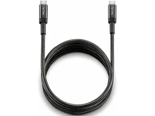 Cable USB-C a USB-C | NGS KNOT65W-3, USB-C, USB-C, USB-C, Negro