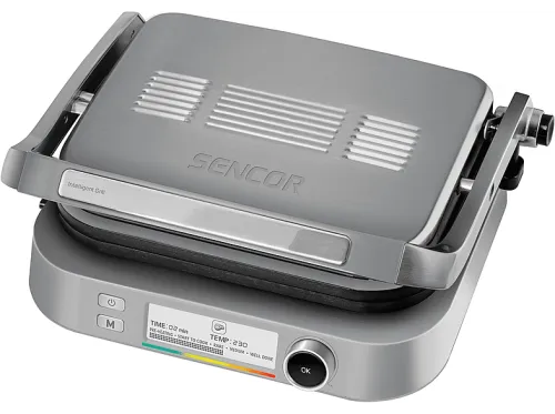 Plancha de asar | SENCOR SBG 6231SS, 2100 W, 30 x 25 cm, Plata