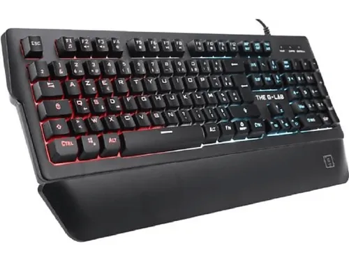 Teclado gaming | THE G-LAB Keyz Palladium, Alámbrico, Teclas iluminadas, idioma: FR, Negro