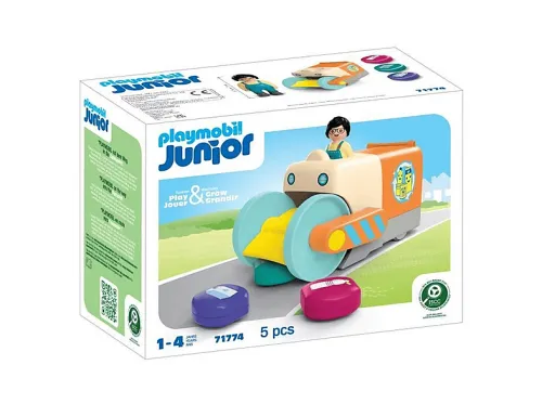 Figura | PLAYMOBIL Playmobil Junior Vehículo Recolector de Basura, 19 cm, 12 mes(es)
