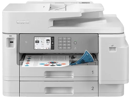 Impresora multifunción tinta | Brother MFC-J5955DW, Impresión doble cara, Color, Formato A3, Fax, Blanco