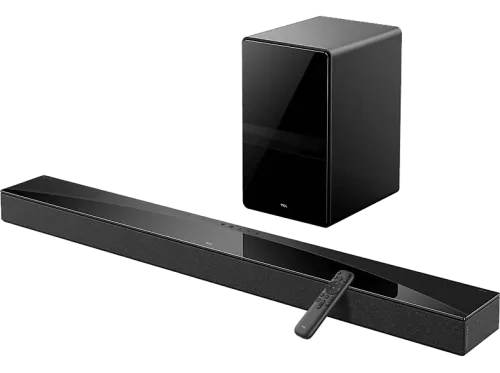 Barra de sonido | TCL Q75HE, Bluetooth, Inalámbrico, 620W, Dolby Atmos, Canal 5.1.2, Titanio oscuro