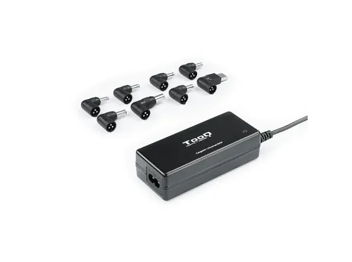 Cargador para portátil | TOOQ TQLC-65BS02AT, 4 puertos, Negro
