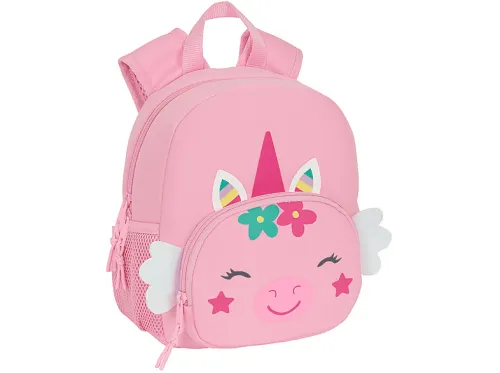 Mochila infantil | Unicornio SAFTA, Neopreno Rosa