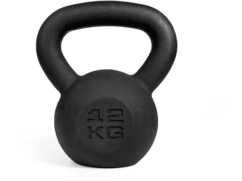 Kettlebell | ZIPRO de hierro fundido 12 kg, Negro