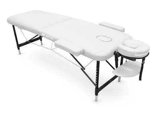 Camilla de masaje | WELLCORE WLLC1167-BL, para Piernas, Blanco