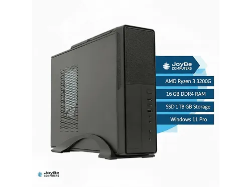 PC Sobremesa | JOYBE COMPUTERS AMD Ryzen 3 3200G / RAM 16 GB / M.2 Nvme 1 TB SSD / Graphics AMD Radeón RX Vega 8, AMD Ryzen™ 3 3200G, 16 GB RAM, 1 TB SSD, Radeon™ RX Vega 8, Windows 11 Pro, Negro