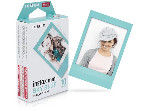 Película fotográfica | FUJIFILM Color Film Blue Frame para Instax Mini, - imágenes