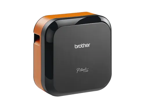 Impresora de etiquetas | BROTHER PT-E720BT, Bluetooth, Impresión térmica, 180 x 180 dpi, Negro, Naranja