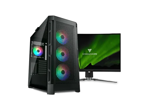 Pack PC Gaming | VANGUARD GamingR70102, AMD AM5 RYZEN 7 9700X, 32 GB RAM, 2 TB SSD, GeForce RTX™ 5070, Windows 11 Pro, Monitor 27 " Full-HD, Transparente