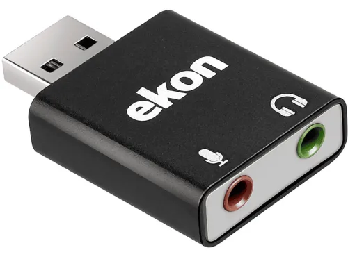 Adaptador USB | ECITADUSB2JACK35K EKON, Negro