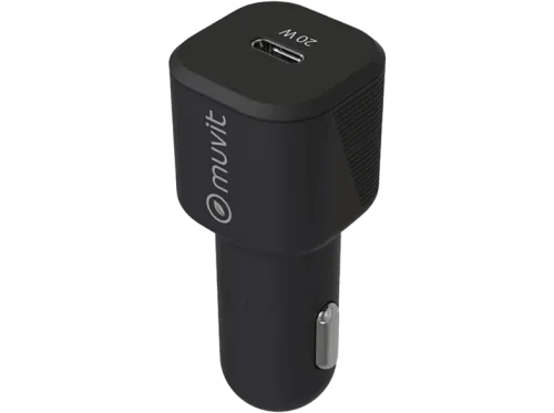 Cargador coche | MUVIT CARG/COCHE/TIPOC/B/20W/MCDCC0009, Negro